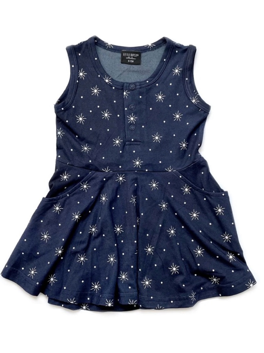 Little Bipsy Navy Blue Star Print Bamboo Dress